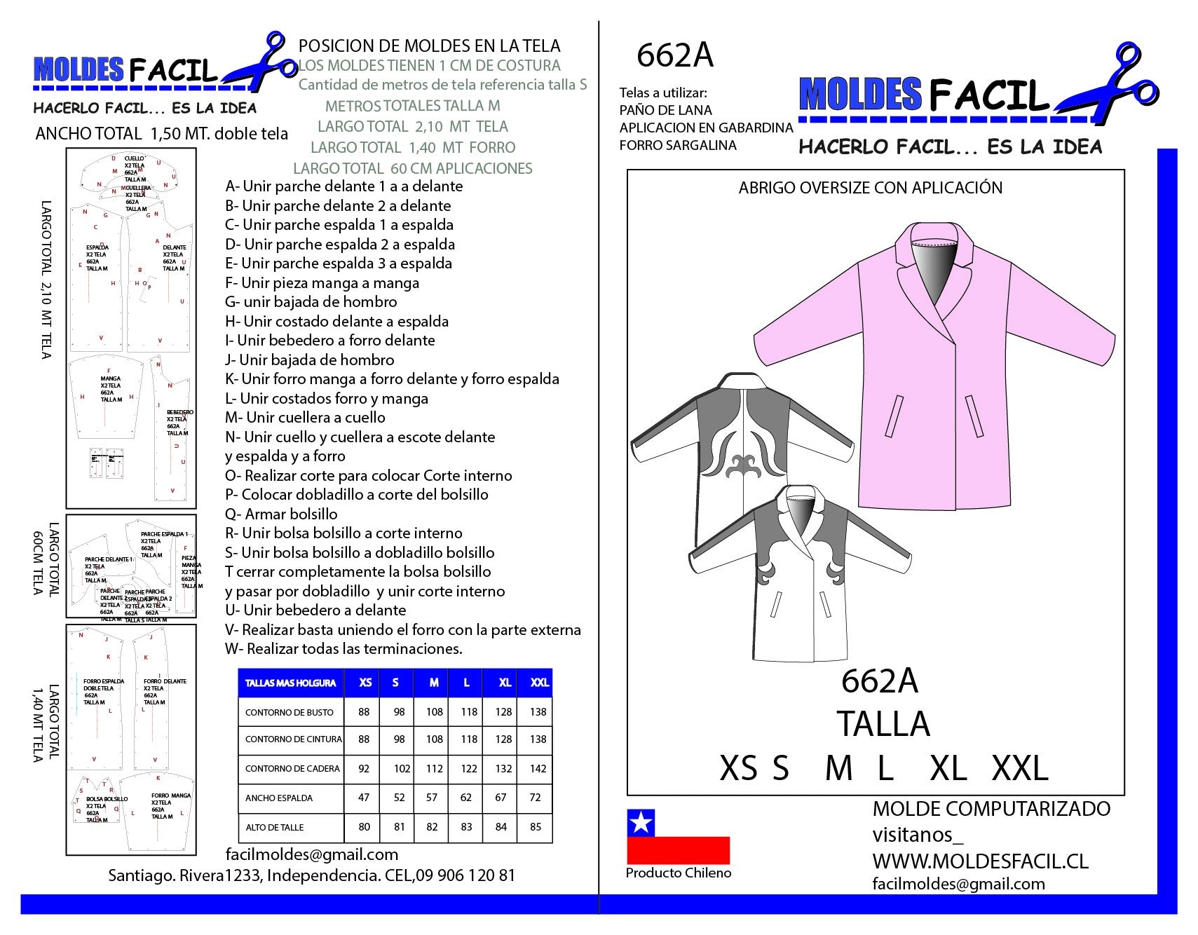 Abrigo oversize con aplicación